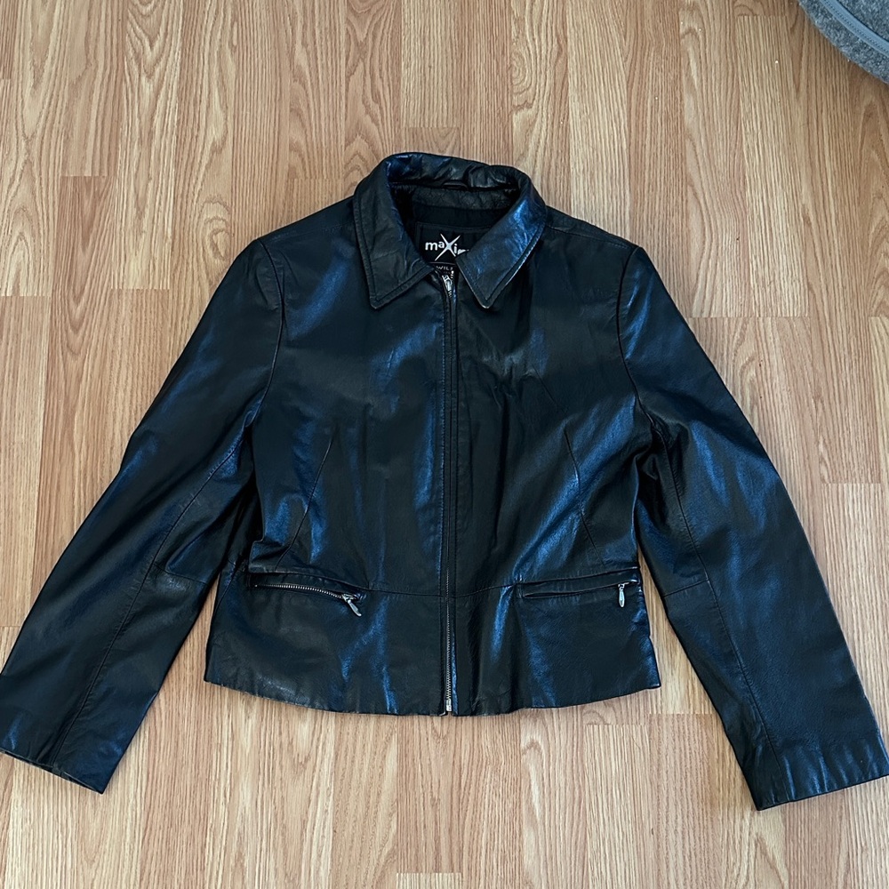Wilson’s Maxima Midnight Black 100% Leather Jacket